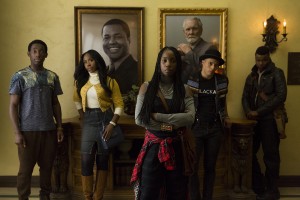 Jeremy Tardy, Nia Jervier, Ashley Blaine Featherson, Jemar Michael, Marque Richardson in DEAR WHITE PEOPLE - Season 3 | ©2019 Netflix/Adam Rose