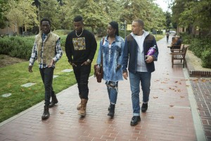 Jeremy Tardy, Marque Richardson, Ashley Blaine Featherson, Jemar Michael in DEAR WHITE PEOPLE | ©2019 Netflix/Adam Rose