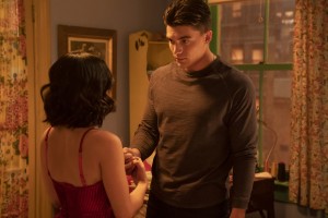 Zane Holtz as KO Kelly and Lucy Hale as Katy Keene in KATY KEENE - Season 1 - "Chapter Two: You Can't Hurry Love" | ©2020 The CW/Barbara Nitke