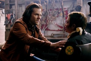 Jared Padalecki as Sam and Kim Rhodes as Jody Mills in SUPERNATURAL - Season 15 - "Galaxy Brain" | ©2020 The CW Network, LLC. All Rights Reserved/Katie Yu