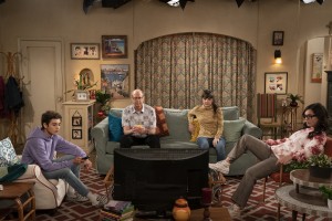 Marcel Ruiz as Alex, Stephen Tobolowsky as Dr. Berkowitz, Sheridan Pierce as Syd and Isabella Gomez as Elena in ONE DAY AT A TIME in Season 3 | ©2020 Pop TV/Nicole Wilder