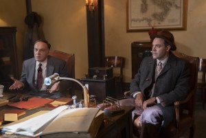 Francesco Acquaroli as Ebal Violante and Jack Huston as Detective Odis Weff in FARGO - Season 4 - "The Pretend War" | ©2020 FX/Elizabeth Morris