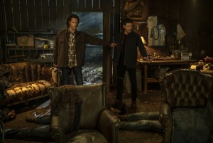 Jared Padalecki as Sam and Jensen Ackles as Dean in SUPERNATURAL - Season 15 - "Last Holiday" | © 2020 The CW Network, LLC./Colin Bentley