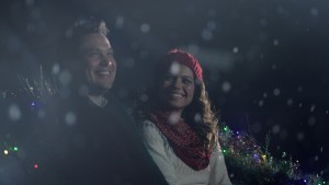 Michael Copon and Jennifer Freeman in the ION Television Holiday movie BEAUS OF HOLLY | ©2020 ION Television