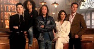 Beth Reisgraf, Aleyse Shannon. Christian Kane, Gina Bellman, Noah Wyle in LEVERAGE - REDEMPTION| ©2021 Electric Entertainment