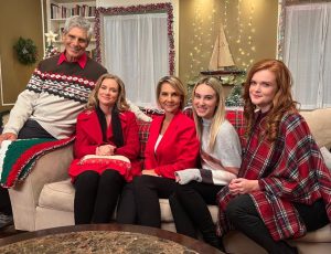 Larry Shagawat, Cindy Busby, Nancy Harding, Sarah Helbringer, Kelly Mulvihill in CROWN PRINCE OF CHRISTMAS | ©2022 Great American Family