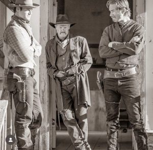 Ross Jirgl as Butch Cassidy, Geoff Meed is Kid Curry, and Jilon VanOver as The Sundance Kid in BUTCH CASSIDY AND THE WILD BUNCH | ©2023 Tubi 