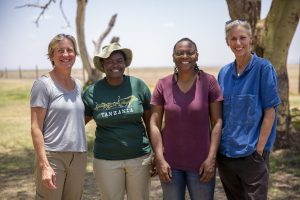 QUEENS Director of Photography Justine Evans, Mentee and Filmmaker Erica Rugabandana, Series Director and Mentee Faith Musembi, and Director of Photography Sophie Darlington | ©2024 National Geographic for Disney / Andrew Thompson