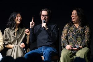 Kahyun Kim, Mekki Leeper, Kaliko Kauahi at the Hard Rock Hotel on Saturday, November 15, 2025 at the New York Comedy Fest Screening of ST. DENIS MEDICAL | ©2025 NBC / Scott Gries